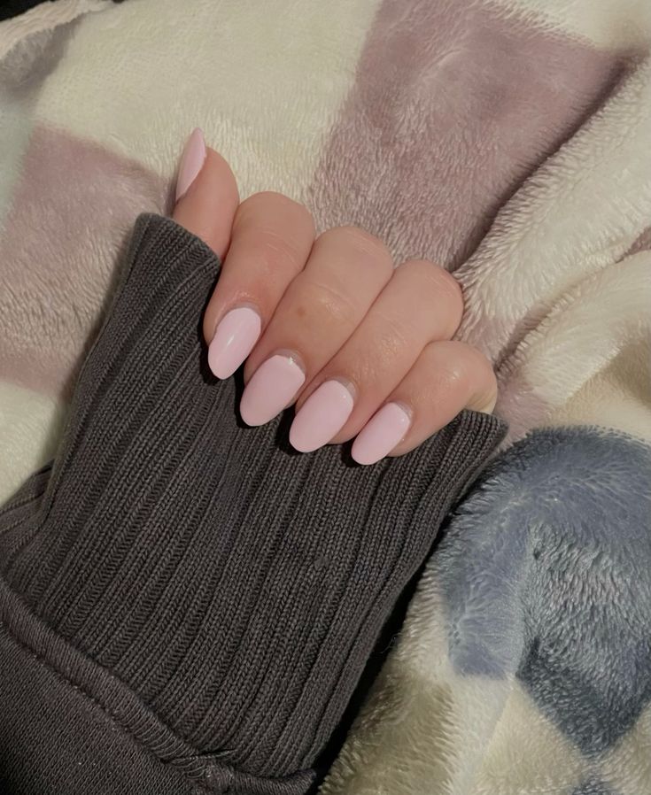 Light Pink Gel X Nails with a smooth and glossy finish